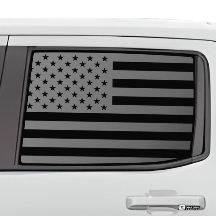 American Flag Rear Side Window Vinyl Decal Stickers Fits Ford Maverick 2022 - 2025 - Bogar Tech Designs