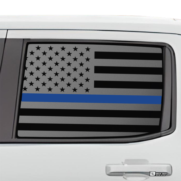 American Flag Rear Side Window Vinyl Decal Stickers Fits Ford Maverick 2022 - 2025 - Bogar Tech Designs
