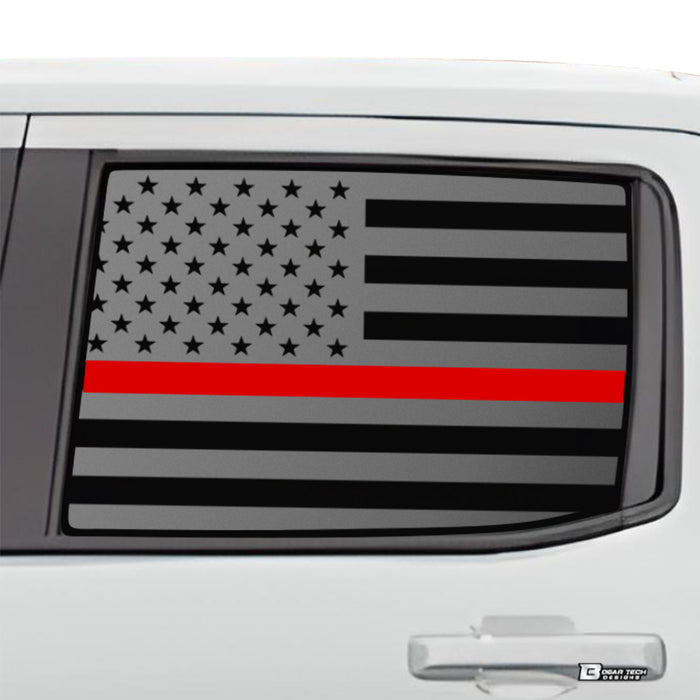 American Flag Rear Side Window Vinyl Decal Stickers Fits Ford Maverick 2022 - 2025 - Bogar Tech Designs
