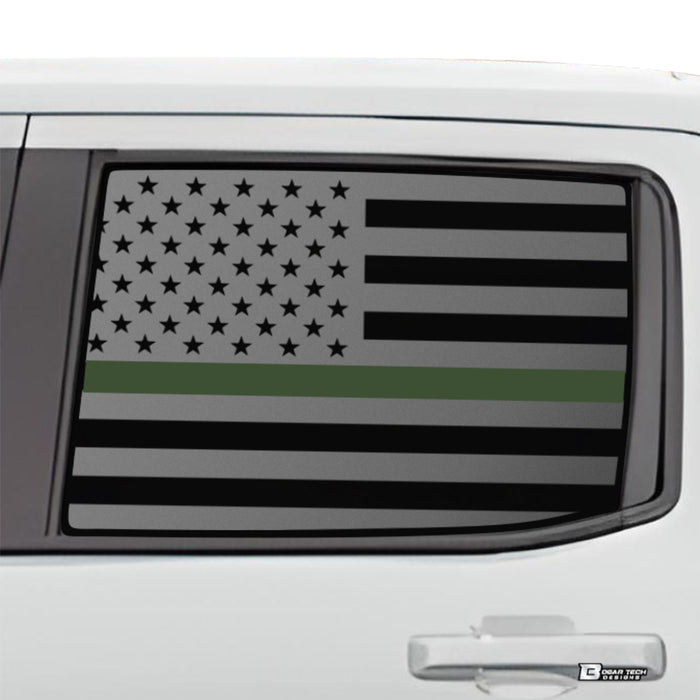 American Flag Rear Side Window Vinyl Decal Stickers Fits Ford Maverick 2022 - 2025 - Bogar Tech Designs