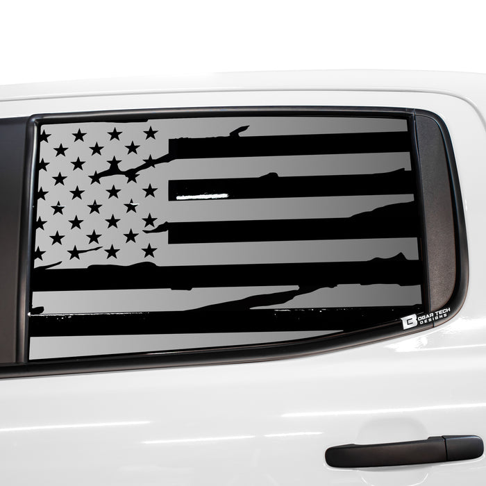 American Flag Rear Side Window Vinyl Decal Stickers Fits Ford Ranger 2019 - 2025 - Bogar Tech Designs