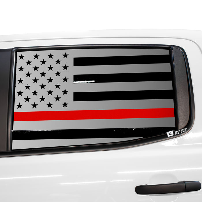 American Flag Rear Side Window Vinyl Decal Stickers Fits Ford Ranger 2019 - 2025 - Bogar Tech Designs