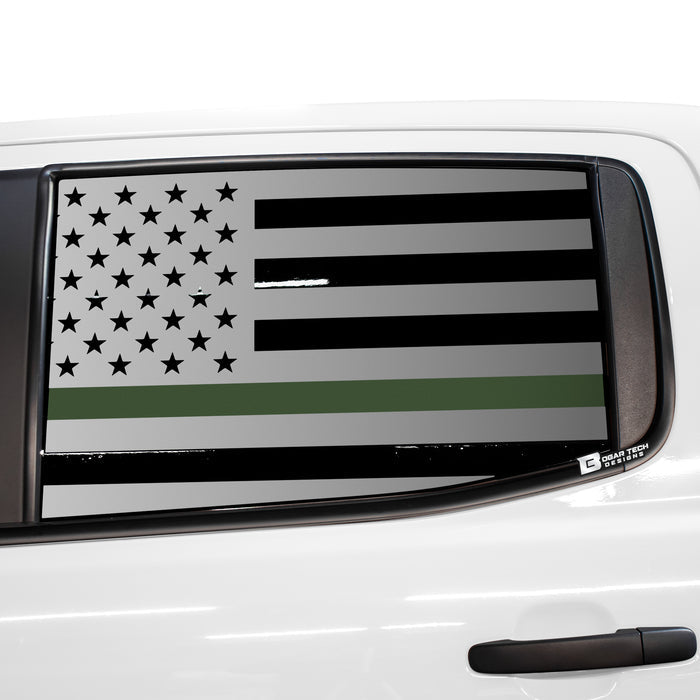 American Flag Rear Side Window Vinyl Decal Stickers Fits Ford Ranger 2019 - 2025 - Bogar Tech Designs