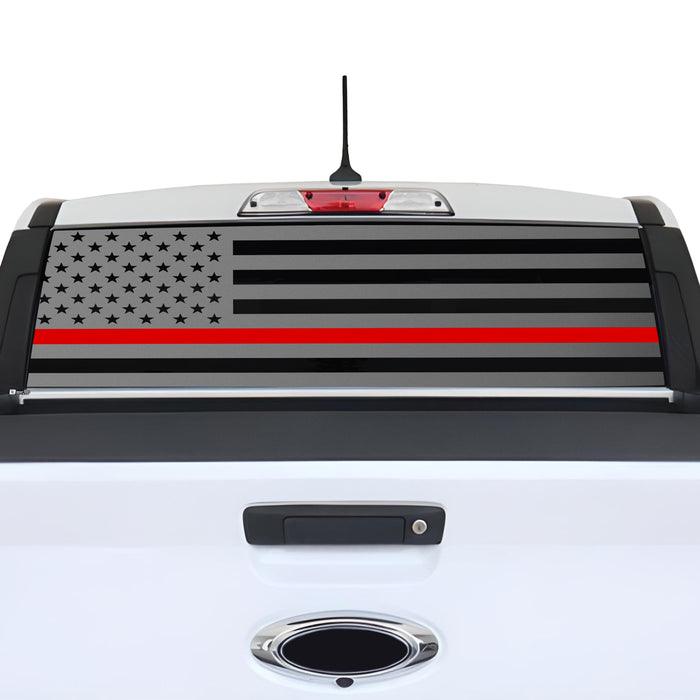 American Flag Rear Window Windshield Vinyl Decal Stickers Fits Ford Maverick 2022 - 2025 - Bogar Tech Designs