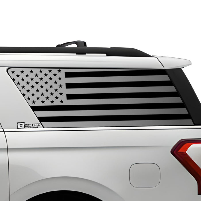 American Flag Window Vinyl Decal Stickers Fits Ford Expedition 2018 - 2024 - Bogar Tech Designs