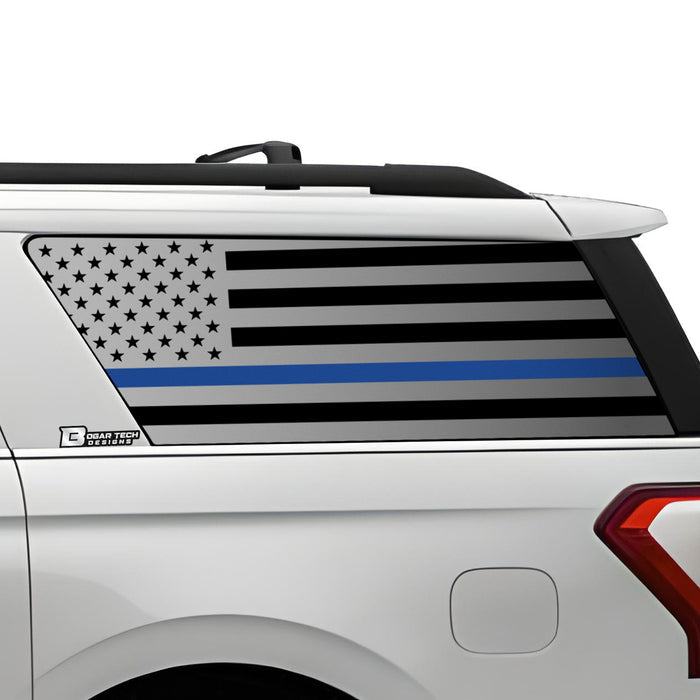 American Flag Window Vinyl Decal Stickers Fits Ford Expedition 2018 - 2024 - Bogar Tech Designs