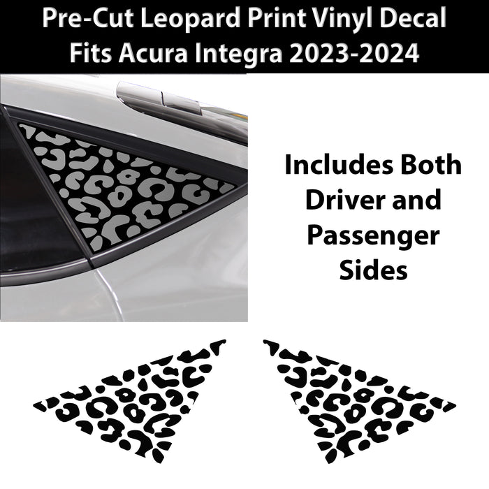 Animal Leopard Cheetah Cow Window Vinyl Decal Stickers Fits Acura Integra 2023 - 2025 - Bogar Tech Designs