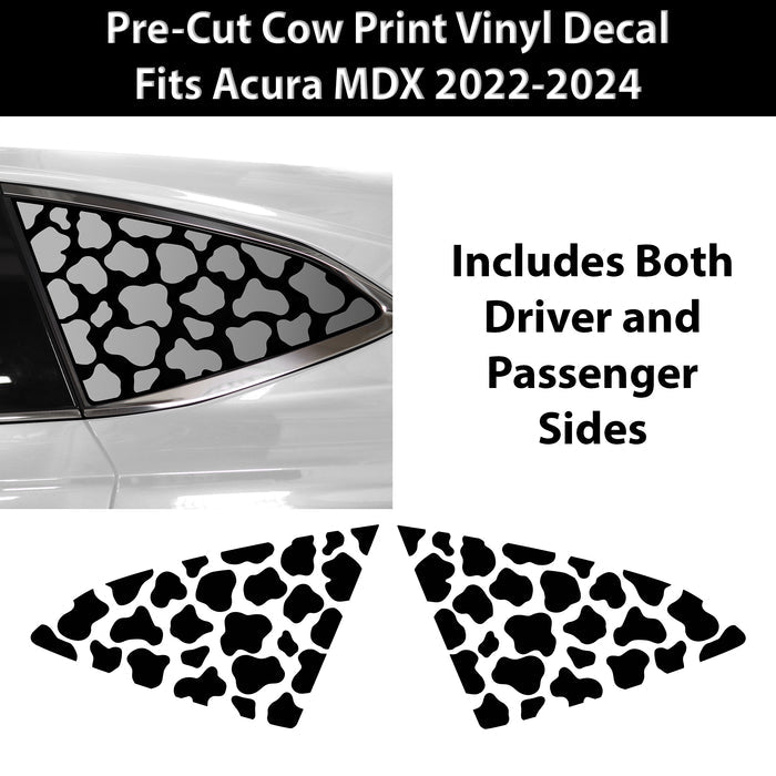 Animal Leopard Cheetah Cow Window Vinyl Decal Stickers Fits Acura MDX 2022 - 2024 - Bogar Tech Designs