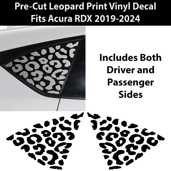 Animal Leopard Cheetah Cow Window Vinyl Decal Stickers Fits Acura RDX 2019 - 2024 - Bogar Tech Designs