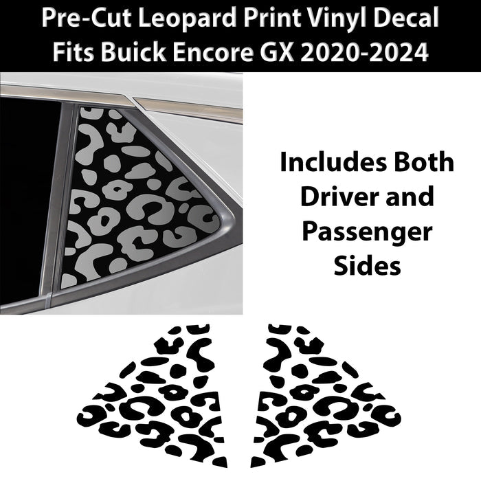 Animal Leopard Cheetah Cow Window Vinyl Decal Stickers Fits Buick Encore GX 2020 - 2024 - Bogar Tech Designs