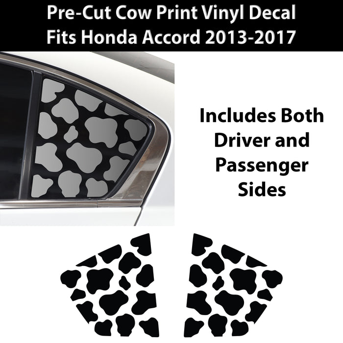 Animal Leopard Cheetah Cow Window Vinyl Decal Stickers Fits Honda Accord 2013 - 2017 - Bogar Tech Designs