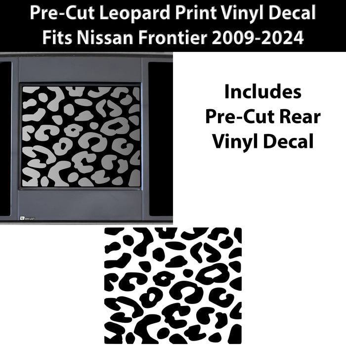 Animal Leopard Cheetah Cow Window Vinyl Decal Stickers Fits Nissan Frontier 2009 - 2024 - Bogar Tech Designs