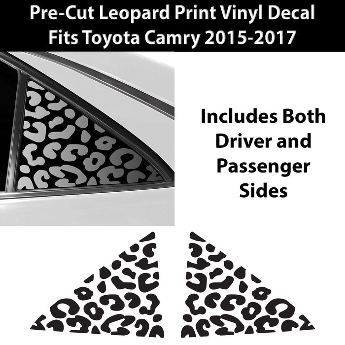 Animal Leopard Cheetah Cow Window Vinyl Decal Stickers Fits Toyota Camry 2015 - 2017 - Bogar Tech Designs