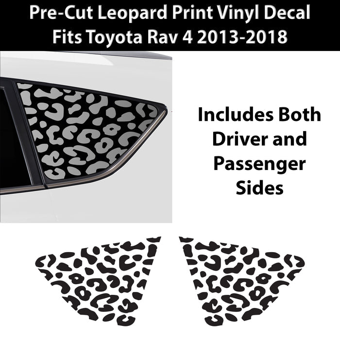 Animal Leopard Cheetah Cow Window Vinyl Decal Stickers Fits Toyota Rav4 2013 - 2018 - Bogar Tech Designs