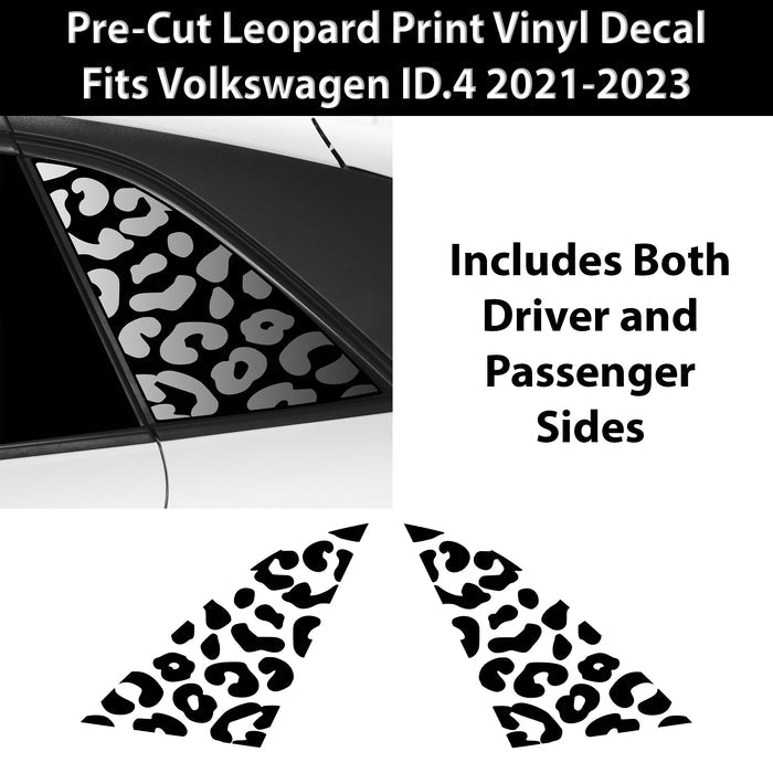 Animal Leopard Cheetah Cow Window Vinyl Decal Stickers Fits Volkswagen ID.4 2021 - 2024 - Bogar Tech Designs