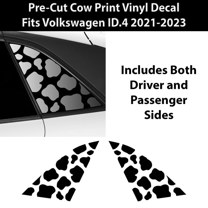 Animal Leopard Cheetah Cow Window Vinyl Decal Stickers Fits Volkswagen ID.4 2021 - 2024 - Bogar Tech Designs