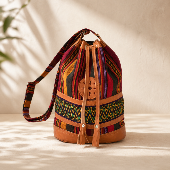 Anita Crossbody Adjustable Strap Boho Upcycled Purse - Guatemala