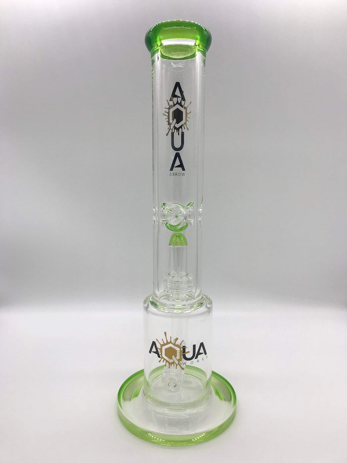 Smoke Station Water Pipe Aqua Glass Dual Matrix Water Pipe