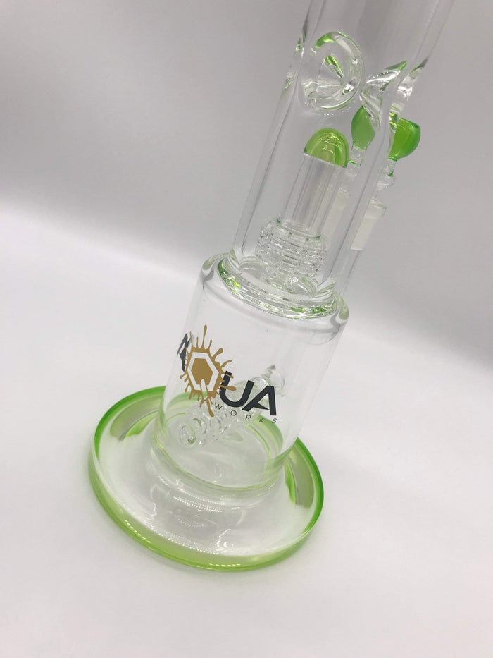 Smoke Station Water Pipe Aqua Glass Dual Matrix Water Pipe