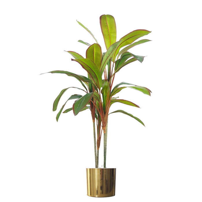 Artificial Plant Dracaena Tree Gold Planter 100cm Premium-0