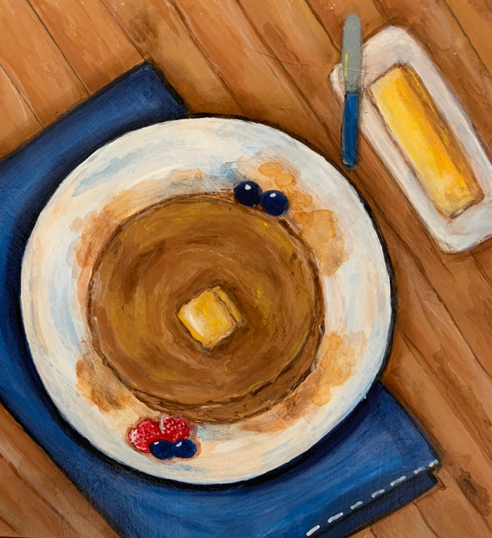 Aunt Debbie Painting #8 (Pancakes & butter)