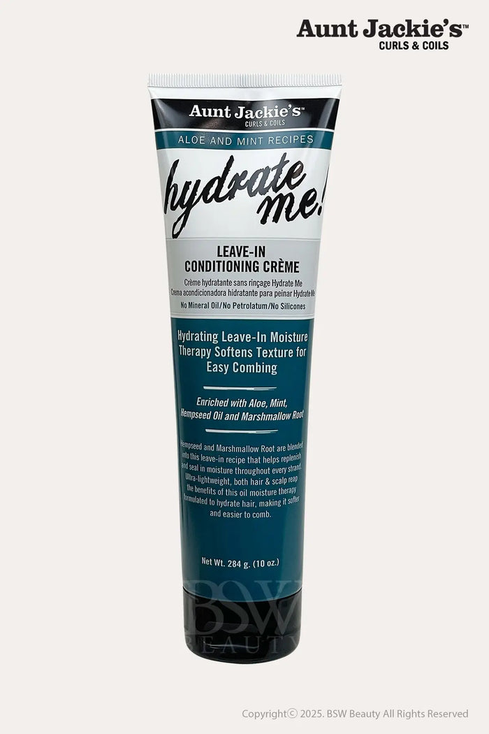 AUNT JACKIE'S ALOE AND MINT HYDRATE ME LEAVE IN CONDITIONING CREME 10oz - BSW BEAUTY CANADA