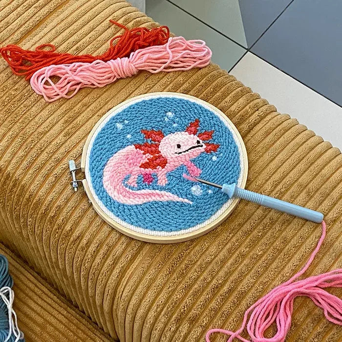 Axolotl Punch Needle Kit