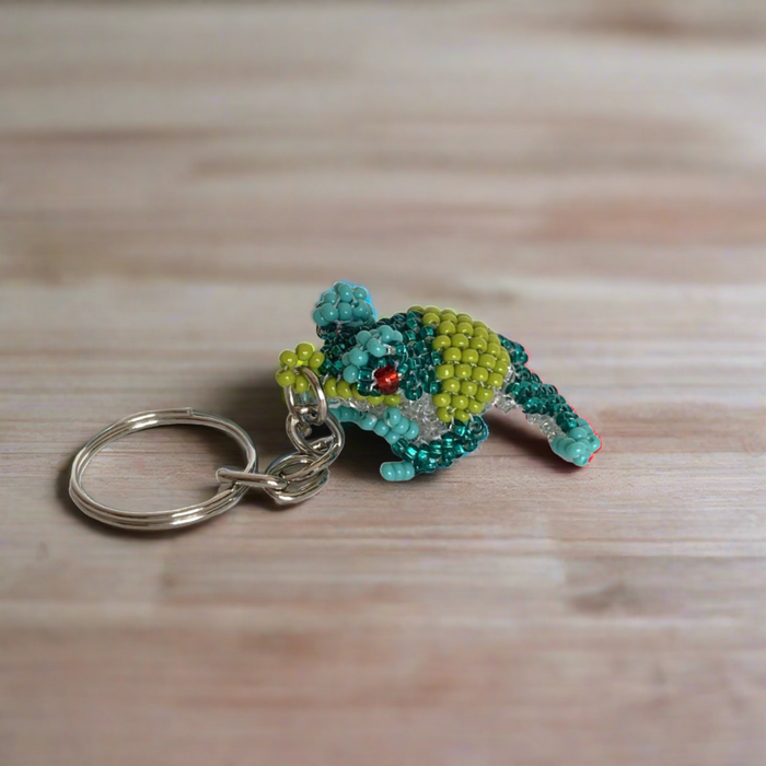 Baby Frog Seed Bead Key Chain - Guatemala
