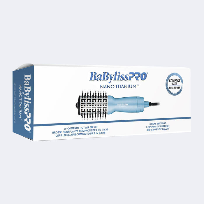 BABYLISSPRO NANO TITANIUM 2" COMPACT HOT AIR BRUSH # BNTMHBUC - Palms Fashion Inc.
