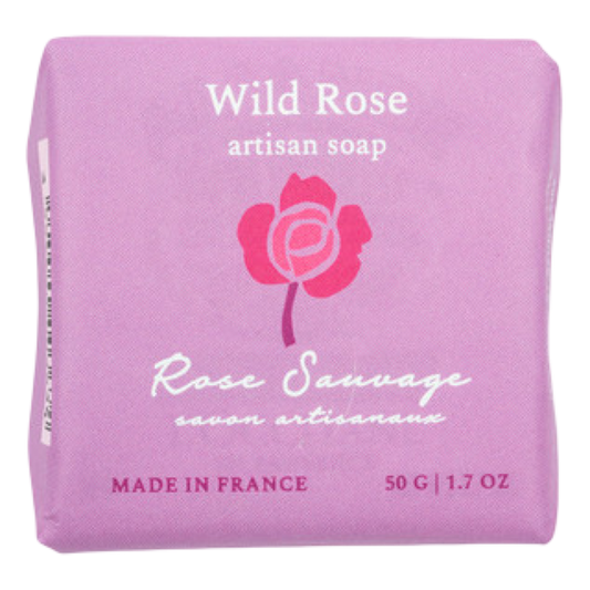 bandolier soap, wild rose soap, guest soap, french milled soap, floral soap, luxury bar soap, bath essentials, powder room soap, travel soap, artisan soap