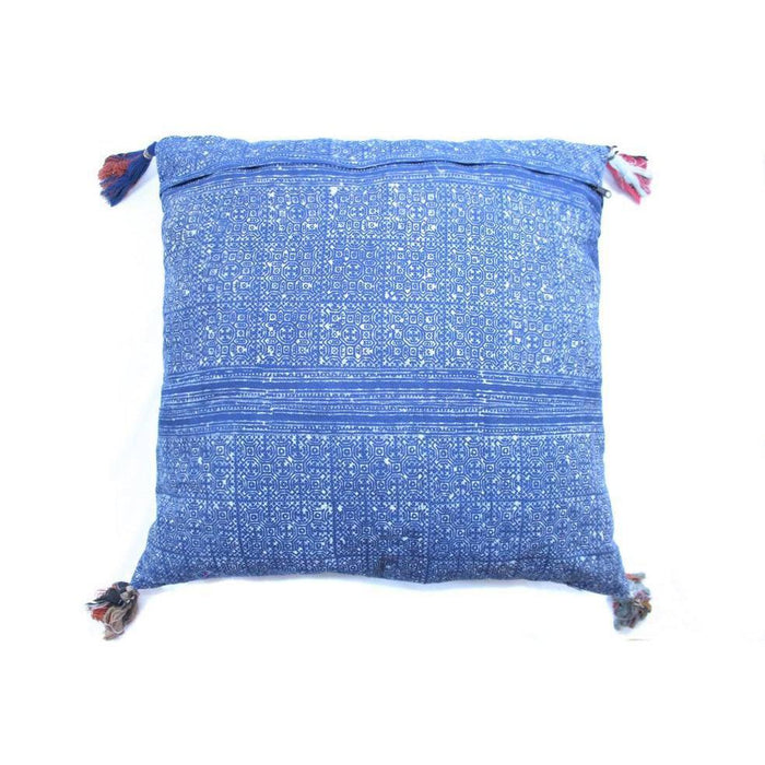 Batik Printed Embroidery Fabric Geometric Cushion- Thailand