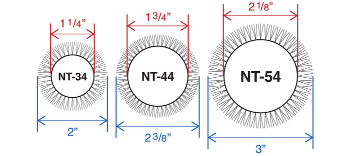 Barrel & Bristle Diameters