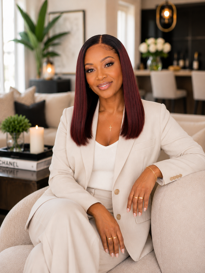 Bellar Hair Sienna Signature curly wig in auburn, Rockland Beauty Supply