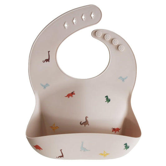 Mushie - Bib - Silicone - Dinosours