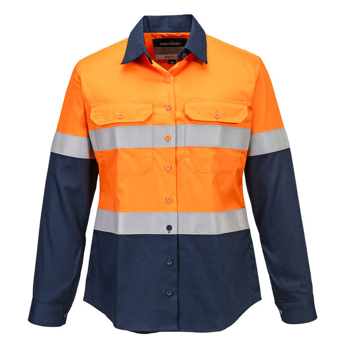 Bizflame FR Women's Shirt Orange/Navy - FR725