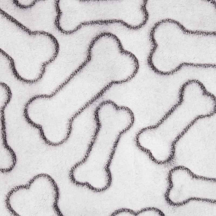 Black Embossed Bone Print Pet Blanket