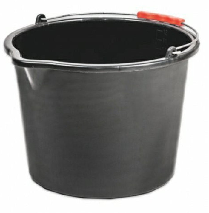 Black PP Bucket 12L Outdoor Watering Kit DIY Workshop Accessory