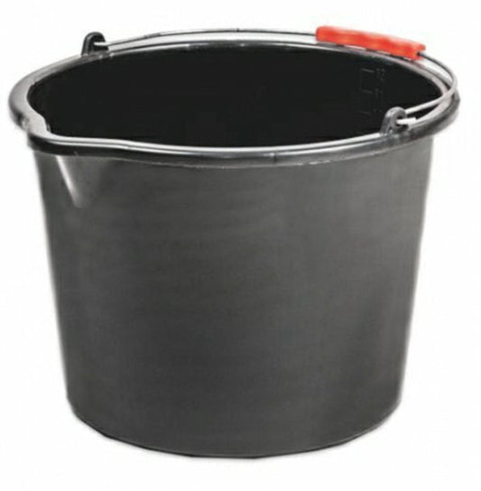 Black PP Bucket 12L Outdoor Watering Kit DIY Workshop Accessory