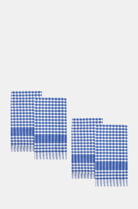 Talking Tables Blue Gingham Fabric Napkins 4 Pack.