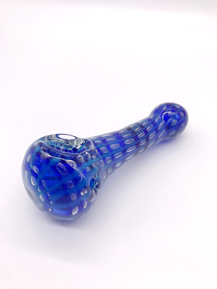 Smoke Station Hand Pipe Blue Spoon with Bubble Rake Hand Pipe