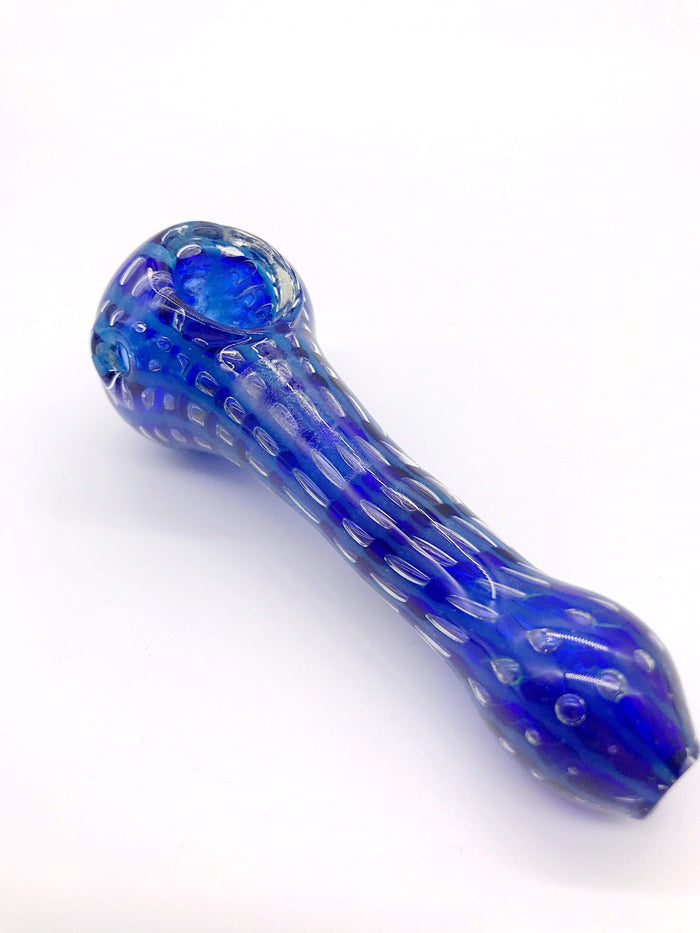 Smoke Station Hand Pipe Blue Spoon with Bubble Rake Hand Pipe