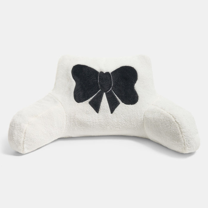 Bow Embroidered Teddy Cuddle Cushion 🇬🇧