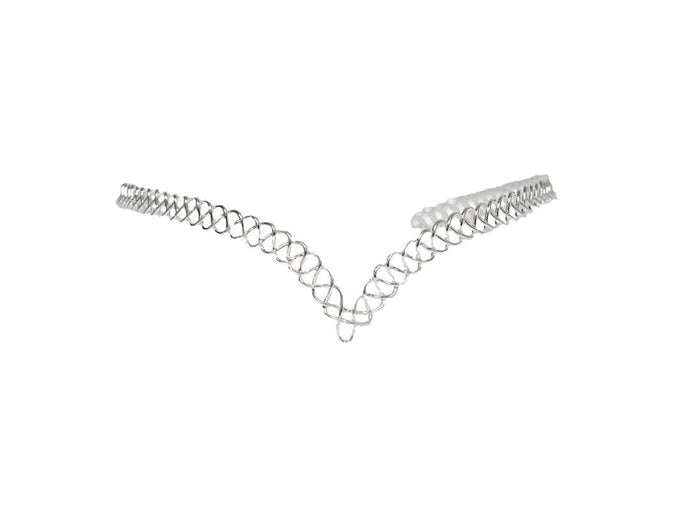 silver braided wire crown headpiece, front view