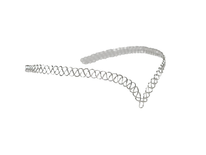 Braided Crown - 14" Adjustable Handcrafted Silver Wire Headpiece side view