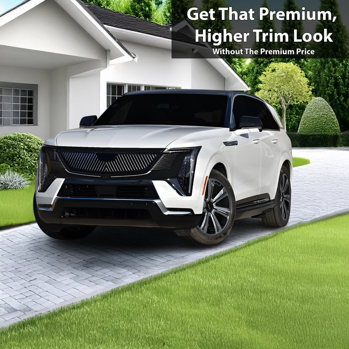 Fits Cadillac Escalade IQ 2025-2026 Vinyl Chrome Delete Grille Blackout Decal Stickers Overlay Film - Bogar Tech Designs