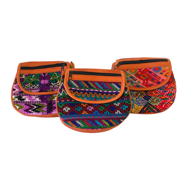 Camila Leather Huipil Crossover Purse - Guatemala