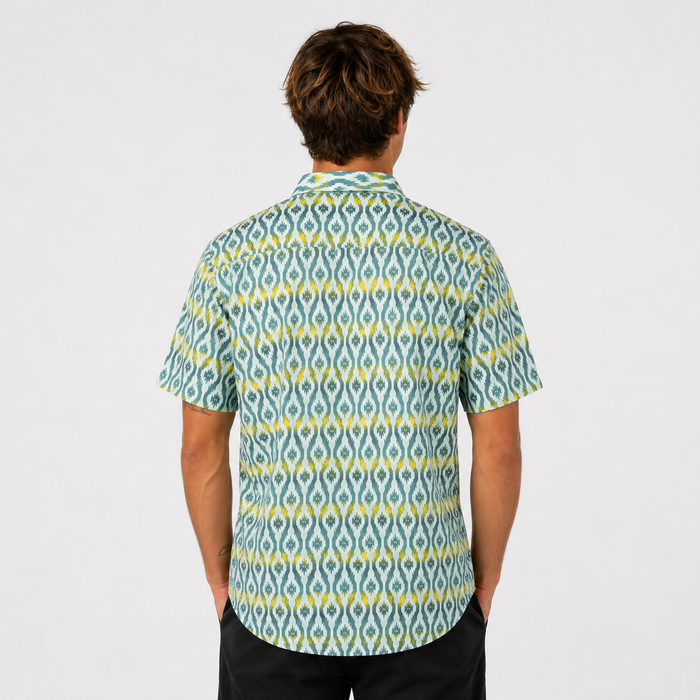 Camisa Men Wedge Organic Short Sleeve Light Blue