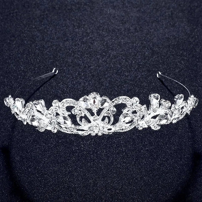 Wedding Hair Accessories - Rhinestone Bridal Tiara - Available in Silver and Yellow Gold