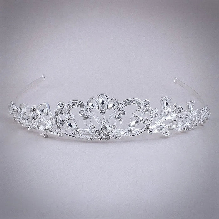 Wedding Hair Accessories - Rhinestone Bridal Tiara - Available in Silver and Yellow Gold