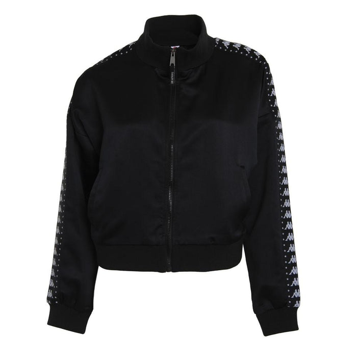 Chaqueta Women Crop Black Omini Silver
